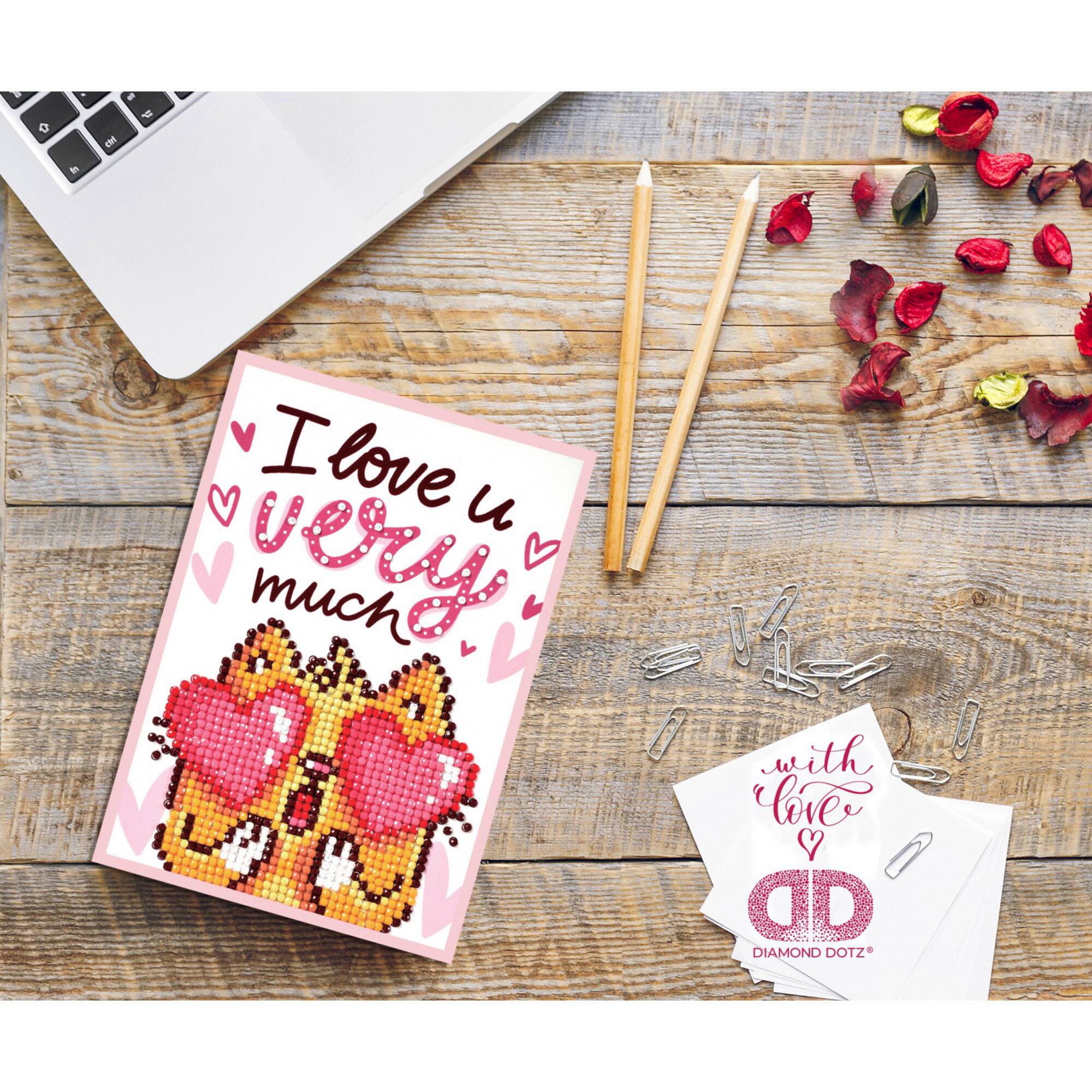 Diamond Dotz® Love You Diamond Painting Greeting Card Kit